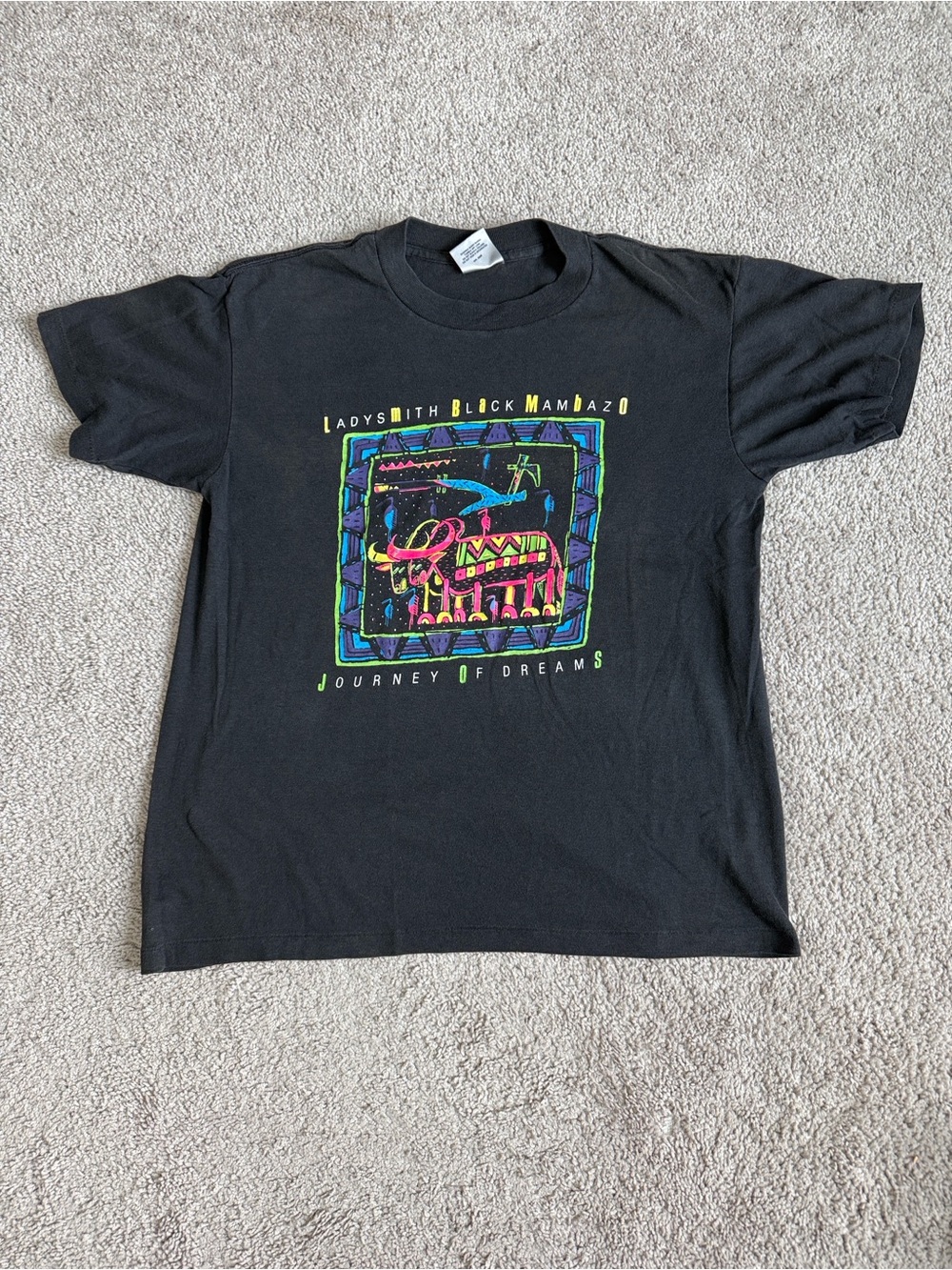 Vintage 1988 Ladysmith Black Mambazo Journey of Dreams Tour Tee Large